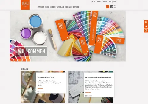 RAL FARBEN WEBSITE & WEBSHOP