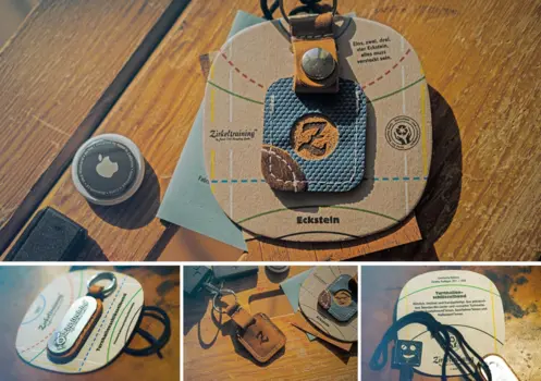 Zirkeltraining Bierdeckel-Packaging-Design
