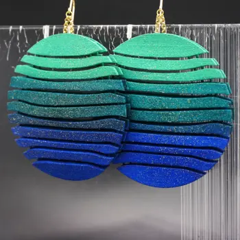 3D printed Earrings "New Wave"