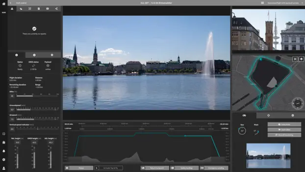 Integriertes Control Center für automatisierte Drohnen und autonome mobile Roboter