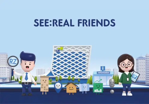 SEE:REAL Friends brand identity design