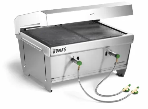 Jones - Klappbarer Edelstahl Gasgrill mit Deckel