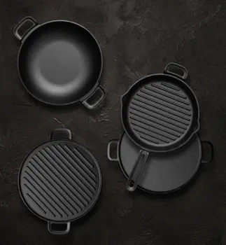 Cast-iron grill pans MASSIVE