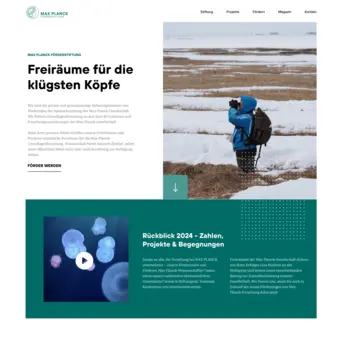 Webdesign für die Max-Planck-Förderstiftung