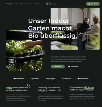 Webdesign "our greenery"