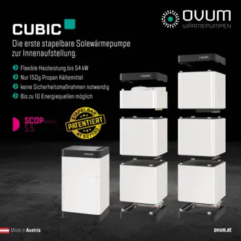 CUBIC – die patentierte stapelbare Solewärmepumpe
