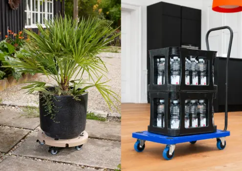 Transportroller-Serie Kunststoff „rund & eckig“ / Transport trolley Series Plastic “round & square”